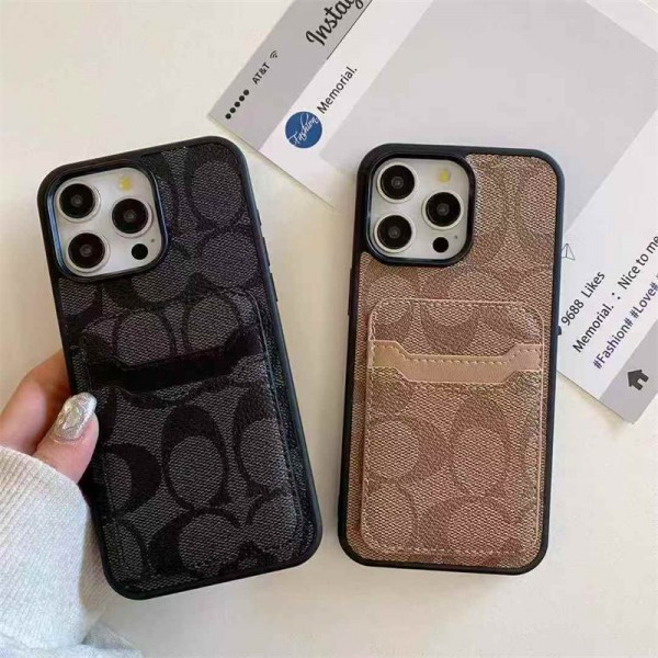 Coach コーチブランドiphone 16 17 pro 15 plus 16 pro maxケースおしゃれiphone 17 air 16  pro max 15 14 13 12 ケース 手帳型バッグ型iphone16 17 pro air 14 15 16 plusケースカバースタンド付きセレブ愛用全機種対応ハイブランドケース パロディ
