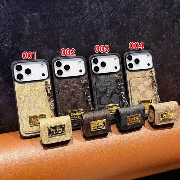 Coach コーチブランドiphone 16 17 pro 15 plus 16 pro maxケースハイブランド アイフォン16 plus15 14+ 16 17pro max AIRPODS PRO3 pro2 4 3 カバーレディースメンズ激安iphone 17Pro/16/14 pro/15 pro max 16 plus カバー ストラップ付 カード入れセレブ愛用全機種対応ハイブランドケース パロディ