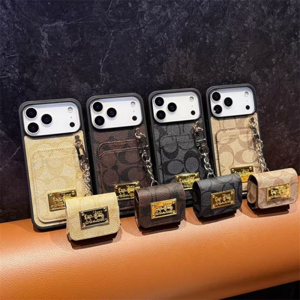 Coach コーチブランドiphone 16 17 pro 15 plus 16 pro maxケースハイブランド アイフォン16 plus15 14+ 16 17pro max AIRPODS PRO3 pro2 4 3 カバーレディースメンズ激安iphone 17Pro/16/14 pro/15 pro max 16 plus カバー ストラップ付 カード入れセレブ愛用全機種対応ハイブランドケース パロディ