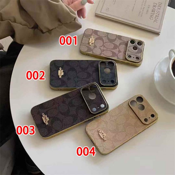 Coach コーチブランドiphone 16 17 pro 15 plus 16 pro maxケースiphone16 17 pro air 14 15 16 plusケースカバースタンド付きセレブ愛用全機種対応ハイブランドケース パロディiphone17 air 16 15 14/13 pro max スマホケース コピー