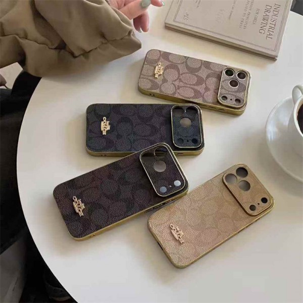 Coach コーチブランドiphone 16 17 pro 15 plus 16 pro maxケースiphone16 17 pro air 14 15 16 plusケースカバースタンド付きセレブ愛用全機種対応ハイブランドケース パロディiphone17 air 16 15 14/13 pro max スマホケース コピー
