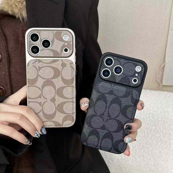 Coach コーチiphone 17Pro/16/14 pro/15 pro max 16 plus カバー ストラップ付 カード入れiphone16 17 pro air 14 15 16 plusケースカバースタンド付き韓国風セレブ愛用 iphone 16 15 17 air アイフォン17 16 15 14 13pro maxケース ジャケットスマホケース コピーiphone17 air 16 15 14/13 pro max スマホケース コピー