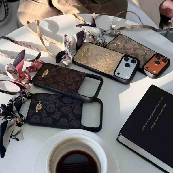 Coach コーチブランドiphone 16 17 pro 15 plus 16 pro maxケースハイブランド アイフォン16 plus15 14+ 16 17pro max カバーレディースメンズ激安iphone 17Pro/16/14 pro/15 pro max 16 plus カバー ストラップ付 カード入れiphone16 17 pro air 14 15 16 plusケースカバースタンド付き