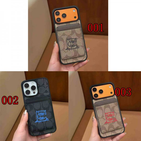 Coach コーチiphone 17Pro/16/14 pro/15 pro max 16 plus カバー ストラップ付 カード入れ韓国風セレブ愛用 iphone 16 15 17 air アイフォン17 16 15 14 13pro maxケース ジャケットスマホケース コピーセレブ愛用全機種対応ハイブランドケース パロディiphone17 air 16 15 14/13 pro max スマホケース コピー