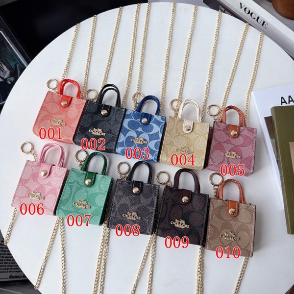 Coach コーチハイブランド AirPods4 3 pro3 2ケースストラップ airpods4カバー 耐衝撃 エアーポッズ4プロ2ケース 激安 ブランド エアーポッズ4 プロ2 3/2/1ケースブランド AirPods 4/3 Pro2/proケース メンズレディーズ