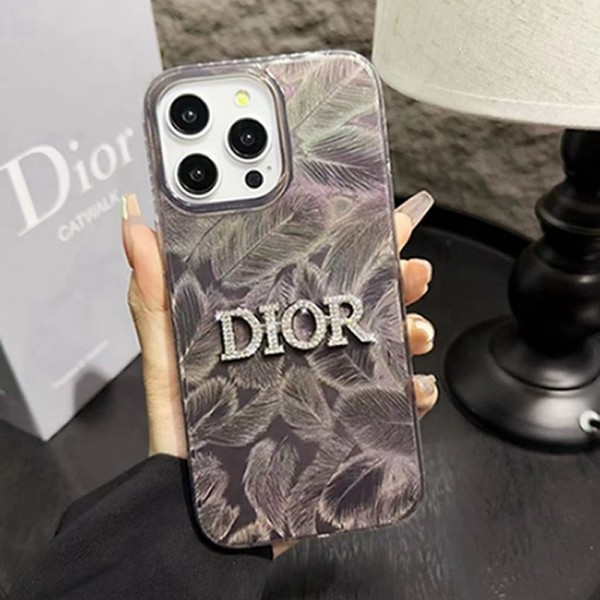 Dior ディオール iphone 16/14 pro/15 pro max xs/8/7 plusカバー ストラップ付 カード入れ韓国風セレブ愛用 iphone 16 15 アイフォン 15 14 13pro maxケース ジャケットスマホケース コピーセレブ愛用全機種対応ハイブランドケース パロディiphone16 15 14/13 pro max スマホケース コピー