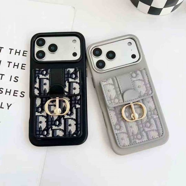 Dior ディオールiphone 18/17Pro/16/14 pro/15 pro max 16 plus 17 17eカバー ストラップ付 カード入れiphone 18pro max/16 17 pro air 14 15 16 plus 17ケースカバースタンド付きセレブ愛用全機種対応ハイブランドケース パロディiphone 18pro 17 air 16 15 14/13 pro max 17スマホケース コピー