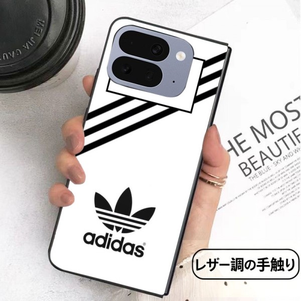 Adidas アディダスハイブランド ギャラクシー fold8 ultra/7/6 5 カバーケースレディースメンズ激安折り畳み可 iPhone ultra 折りたたみケース 革製韓国風セレブ愛用 サムソン z flip 8 7 6 5 4ケース グーグル ピクセルPro 11 10 9 foldスマホケース コピーセレブ愛用全機種対応ハイブランドケース パロディ