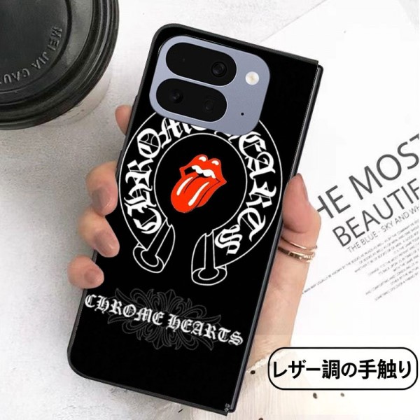 クロムハーツ Chrome Heartsハイブランドgalaxy z flip 1/2/3/4/5 6/7/8 fold 8/7/6 5 4 3 カバーiPhone ultra 折り畳みケースレディースメンズ激安折り畳み可グーグル ピクセルPro 11 10 9 foldケース 革製 Google Pixel Pro 11 10 9 foldケースカバースタンド付きセレブ愛用全機種対応ハイブランドケース パロディ