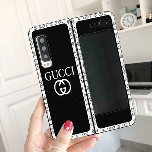 Gucci/グッチブランド交換用カバーGalaxy zflip/Z Fold 2ケース シンプル設計W20/21/22 モノグラム流行折畳みギャラクシー ゼット Z フリップ保護ケースGUCCIジャケット型 F9000ギャラクシー Z Flip/Z Foldスマホケース 質感黒白デザイン Flip フォールド Fold カバー芸能人愛用メンズレデイーズ 