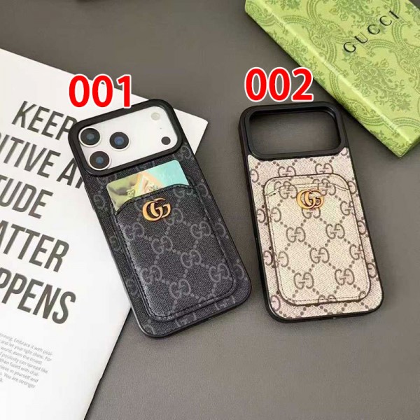 Gucci グッチiphone 17Pro/16/14 pro/15 pro max 16 plus カバー ストラップ付 カード入れiphone16 17 pro air 14 15 16 plusケースカバースタンド付き韓国風セレブ愛用 iphone 16 15 17 air アイフォン17 16 15 14 13pro maxケース ジャケットスマホケース コピーセレブ愛用全機種対応ハイブランドケース パロディ