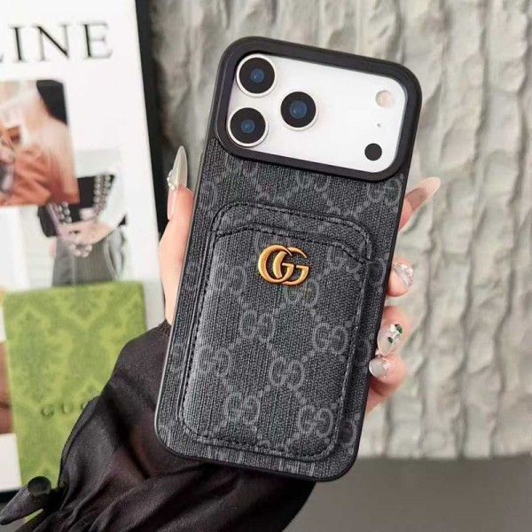 Gucci グッチiphone 17Pro/16/14 pro/15 pro max 16 plus カバー ストラップ付 カード入れiphone16 17 pro air 14 15 16 plusケースカバースタンド付き韓国風セレブ愛用 iphone 16 15 17 air アイフォン17 16 15 14 13pro maxケース ジャケットスマホケース コピーセレブ愛用全機種対応ハイブランドケース パロディ