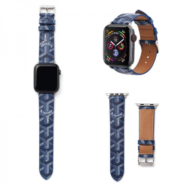 goyard ゴヤール アップルウォッチ8/7/6/se2/5/4/3/2/1 ベルト交換 バンド ブランド Apple Watch レザーバンド 腕時計ベルト38/40/41//42/44/45mm