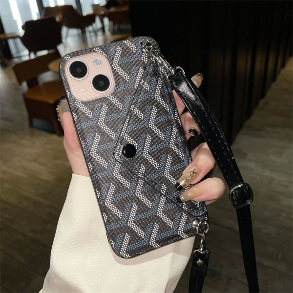 Goyard ゴヤールブランドiphone 16 14 plus 15 pro maxケースiphone 14 15 16 plusケースカバースタンド付き韓国風セレブ愛用 iphone 16 15 アイフォン 15 14 13pro maxケース ジャケットスマホケース コピーiphone16 15 14/13 pro max スマホケース コピー