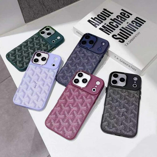 Goyard ゴヤールブランドiphone 16 17 pro 15 plus 16 pro maxケースiphone 17Pro/16/14 pro/15 pro max 16 plus カバー ストラップ付 カード入れiphone16 17 pro air 14 15 16 plusケースカバースタンド付きiphone17 air 16 15 14/13 pro max スマホケース コピー