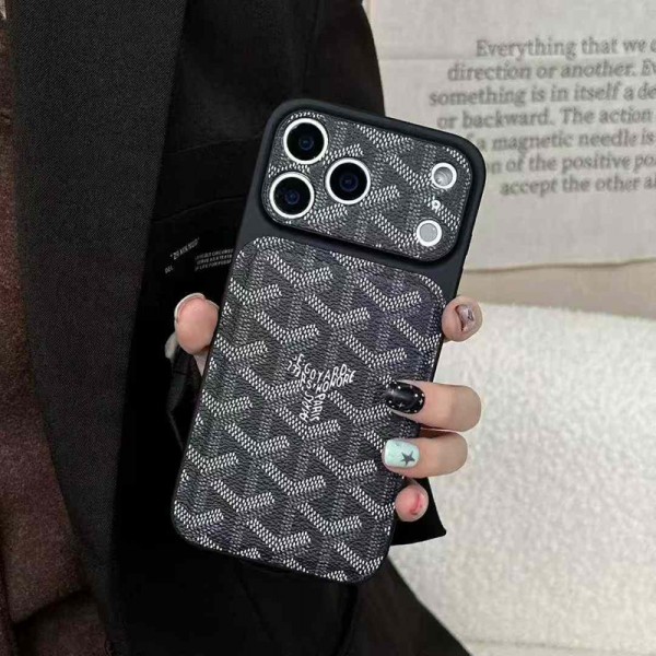Goyard ゴヤールブランドiphone 16 17 pro 15 plus 16 pro maxケースハイブランド アイフォン16 plus15 14+ 16 17pro max カバーレディースメンズ激安iphone 17Pro/16/14 pro/15 pro max 16 plus カバー ストラップ付 カード入れiphone16 17 pro air 14 15 16 plusケースカバースタンド付き