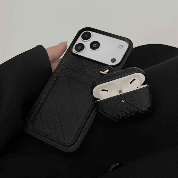 Hermes エルメスおしゃれiphone 17 air 16  pro max 15 14  airpods pro3 4 3 2ケース 手帳型バッグ型iphone 17Pro/16/14 pro/15 pro max 16 plus カバー ストラップ付 カード入れセレブ愛用全機種対応ハイブランドケース パロディiphone17 air 16 15 14/13 pro max スマホケース コピー