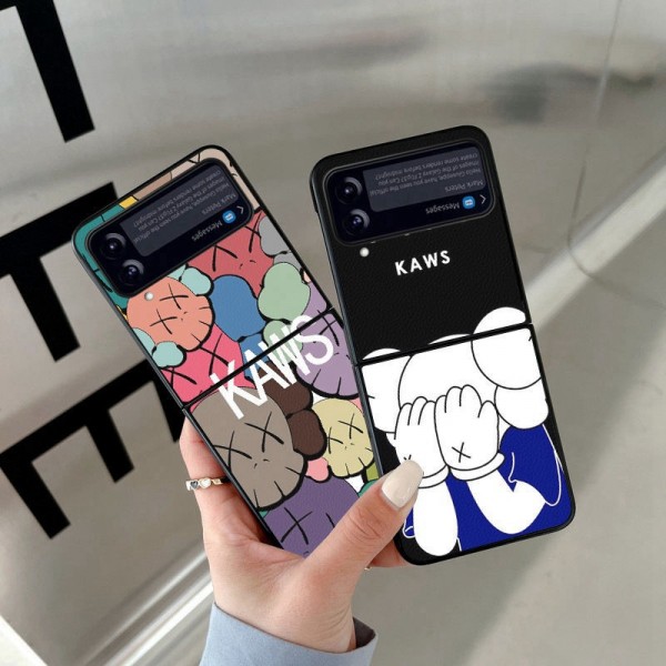 ブランドkaws galaxy z flip 4/3 ケース galazy z fold 4/3/2カバー メンズ レディース cuteケース 韓国風