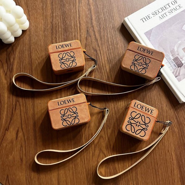 LOEWE ロエベハイブランド  AirPods4 3 pro3 2ケースストラップ airpods4カバー 耐衝撃 エアーポッズ4プロ2ケース 激安 ブランド エアーポッズ4 プロ2 3/2/1ケースブランド AirPods 4/3 Pro2/proケース メンズレディーズ