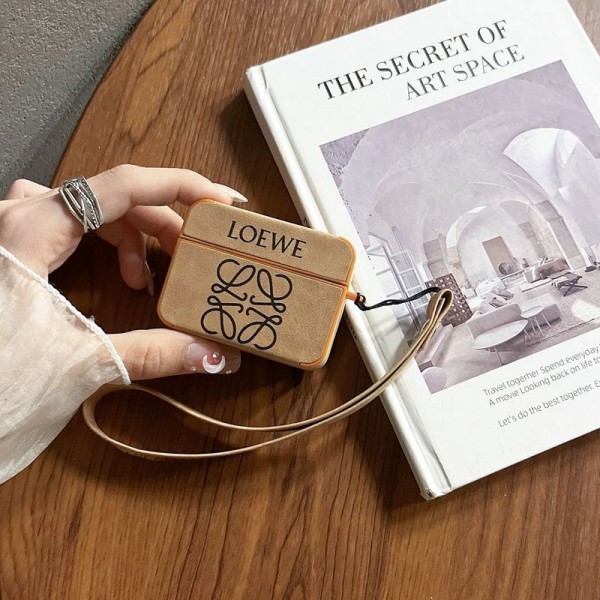 LOEWE ロエベハイブランド  AirPods4 3 pro3 2ケースストラップ airpods4カバー 耐衝撃 エアーポッズ4プロ2ケース 激安 ブランド エアーポッズ4 プロ2 3/2/1ケースブランド AirPods 4/3 Pro2/proケース メンズレディーズ