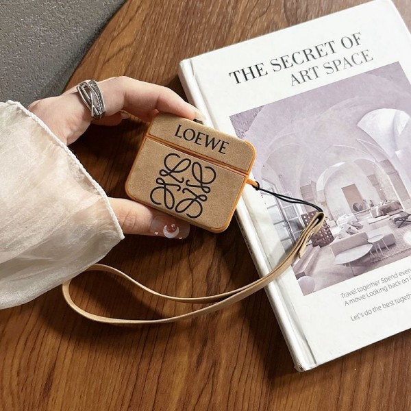 LOEWE ロエベハイブランド  AirPods4 3 pro3 2ケースストラップ airpods4カバー 耐衝撃 エアーポッズ4プロ2ケース 激安 ブランド エアーポッズ4 プロ2 3/2/1ケースブランド AirPods 4/3 Pro2/proケース メンズレディーズ