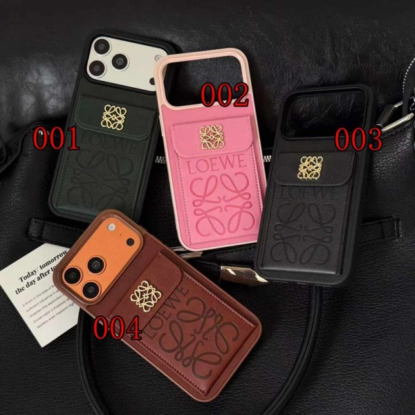 LOEWE ロエベおしゃれiphone 17 air 16  pro max 15 14 13 12 17eケース 手帳型バッグ型iphone 17Pro/16/14 pro/15 pro max 16 plus 17 17eカバー ストラップ付 カード入れiphone16 17 pro air 14 15 16 plus 17ケースカバースタンド付きセレブ愛用全機種対応ハイブランドケース パロディ