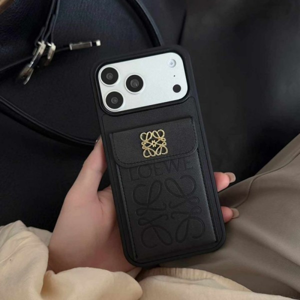 LOEWE ロエベおしゃれiphone 17 air 16  pro max 15 14 13 12 17eケース 手帳型バッグ型iphone 17Pro/16/14 pro/15 pro max 16 plus 17 17eカバー ストラップ付 カード入れiphone16 17 pro air 14 15 16 plus 17ケースカバースタンド付きセレブ愛用全機種対応ハイブランドケース パロディ