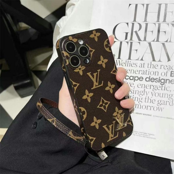 Lv ルイヴィトンブランドiphone 16 15 plus 16 pro maxケースおしゃれiphone 16  pro max15 14 13 12 ケース iphone 16/14 pro/15 pro max 16 plus カバー ストラップ付 カード入れiphone16 pro 14 15 16 plusケースカバースタンド付き