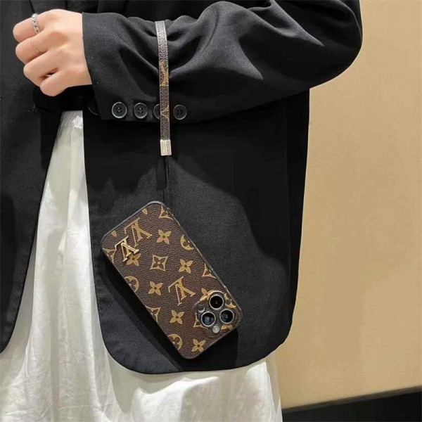 Lv ルイヴィトンブランドiphone 16 15 plus 16 pro maxケースおしゃれiphone 16  pro max15 14 13 12 ケース iphone 16/14 pro/15 pro max 16 plus カバー ストラップ付 カード入れiphone16 pro 14 15 16 plusケースカバースタンド付き