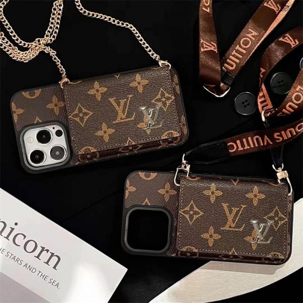 Lv ルイヴィトンiphone 17Pro/16/14 pro/15 pro max 16 plus カバー ストラップ付 カード入れ韓国風セレブ愛用 iphone 16 15 17 アイフォン17 16 15 14 13pro maxケース ジャケットスマホケース コピーセレブ愛用全機種対応ハイブランドケース パロディiphone17 16 15 14/13 pro max スマホケース コピー