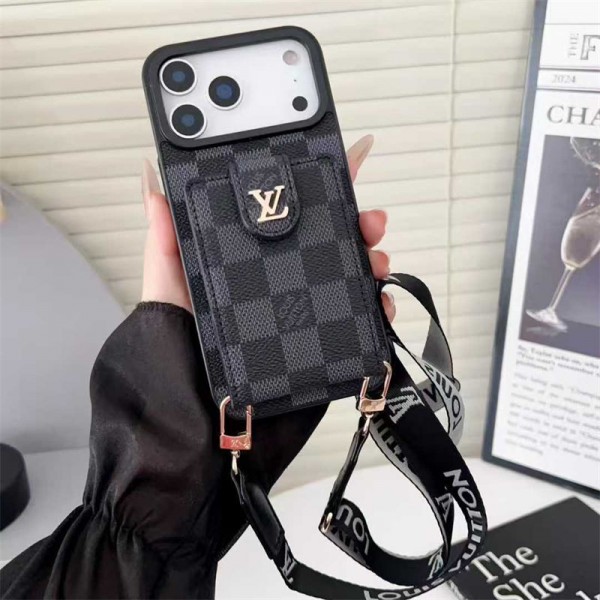 Lv ルイヴィトンブランドiphone 16 17 pro 15 plus 16 pro maxケースiphone 17Pro/16/14 pro/15 pro max 16 plus カバー ストラップ付 カード入れiphone16 17 pro air 14 15 16 plusケースカバースタンド付きセレブ愛用全機種対応ハイブランドケース パロディ