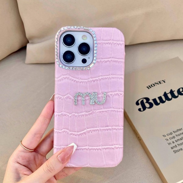 ミュウミュウ MiuMiuブランドiphone 16 17 pro 15 plus 16 pro maxケースiphone 17Pro/16/14 pro/15 pro max 16 plus カバー ストラップ付 カード入れ韓国風セレブ愛用 iphone 16 15 17 air アイフォン17 16 15 14 13pro maxケース ジャケットスマホケース コピーセレブ愛用全機種対応ハイブランドケース パロディ