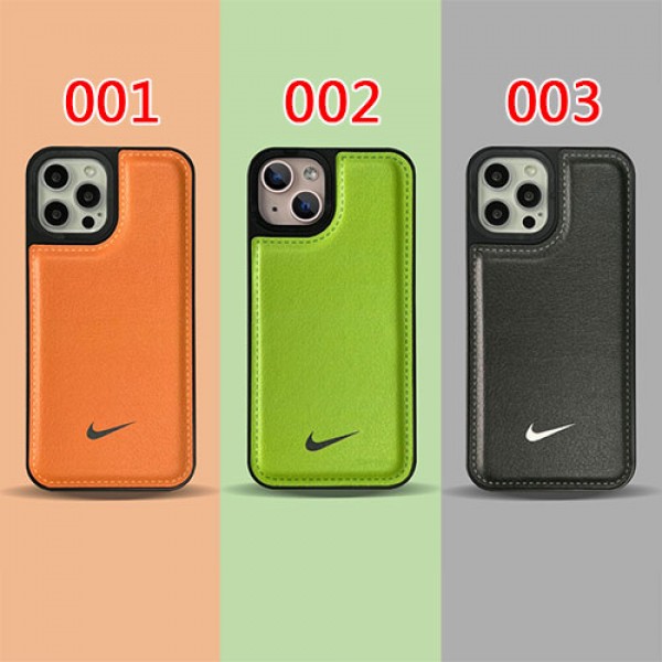 Nikeブランド iphone13Pro max/13プロ/13ケース 純色 運動風 ナイキ アイフォン12Pro max/12Pro/12カバー 高品質 レザー 防水 アイフォン11/11プロ/11pro max/se2ケース 