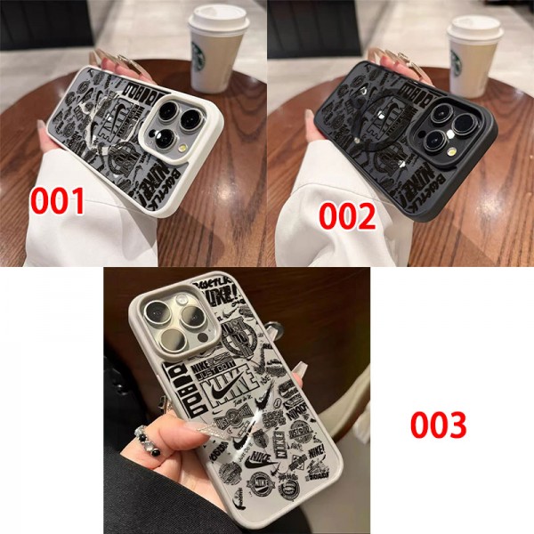 Nike ナイキiphone16 pro 14 15 16 plusケースカバースタンド付き韓国風セレブ愛用 iphone 16 15 アイフォン16 15 14 13pro maxケース ジャケットスマホケース コピーセレブ愛用全機種対応ハイブランドケース パロディiphone16 15 14/13 pro max スマホケース コピー