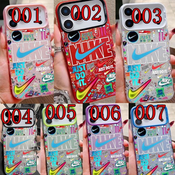 Nike ナイキブランドiphone 16 17 pro 15 plus 16 pro maxケースiphone 17Pro/16/14 pro/15 pro max 16 plus カバー ストラップ付 カード入れセレブ愛用全機種対応ハイブランドケース パロディiphone17 air 16 15 14/13 pro max スマホケース コピー