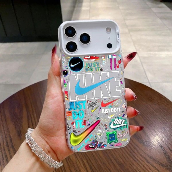 Nike ナイキブランドiphone 16 17 pro 15 plus 16 pro maxケースiphone 17Pro/16/14 pro/15 pro max 16 plus カバー ストラップ付 カード入れセレブ愛用全機種対応ハイブランドケース パロディiphone17 air 16 15 14/13 pro max スマホケース コピー