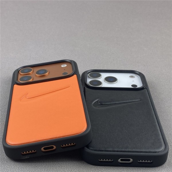 Nike ナイキブランドiphone 16 17 pro 15 plus 16 pro maxケースiphone 17Pro/16/14 pro/15 pro max 16 plus カバー ストラップ付 カード入れセレブ愛用全機種対応ハイブランドケース パロディiphone17 air 16 15 14/13 pro max スマホケース コピー