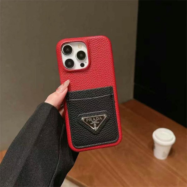 Prada プラダブランドiphone 16 15 plus 16 pro maxケースiphone 16/14 pro/15 pro max 16 plus カバー ストラップ付 カード入れiphone16 pro 14 15 16 plusケースカバースタンド付きiphone16 15 14/13 pro max スマホケース コピー