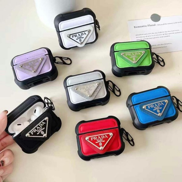 Prada プラダハイブランド  AirPods4 3 pro3 2ケースストラップ airpods4カバー 耐衝撃 Prada エアーポッズ4プロ2ケース 激安 ブランド エアーポッズ4 プロ2 3/2/1ケースブランド AirPods 4/3 Pro2/proケース メンズレディーズ