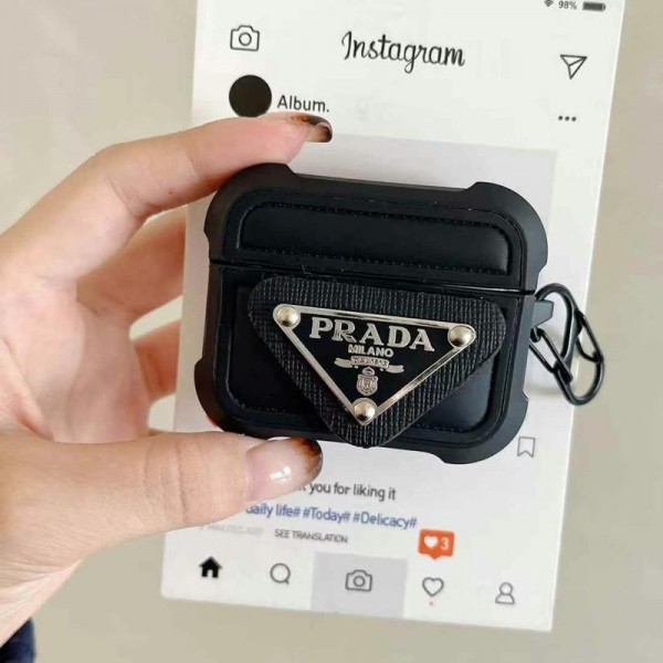 Prada プラダハイブランド  AirPods4 3 pro3 2ケースストラップ airpods4カバー 耐衝撃 Prada エアーポッズ4プロ2ケース 激安 ブランド エアーポッズ4 プロ2 3/2/1ケースブランド AirPods 4/3 Pro2/proケース メンズレディーズ