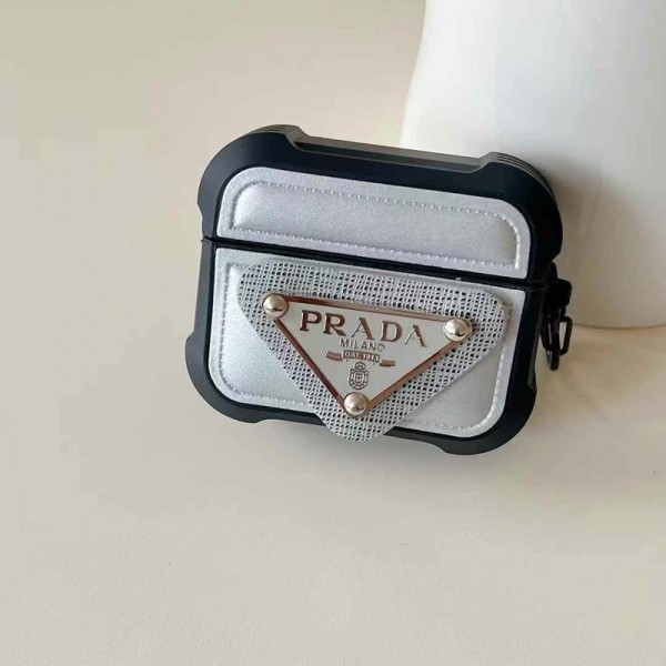 Prada プラダハイブランド  AirPods4 3 pro3 2ケースストラップ airpods4カバー 耐衝撃 Prada エアーポッズ4プロ2ケース 激安 ブランド エアーポッズ4 プロ2 3/2/1ケースブランド AirPods 4/3 Pro2/proケース メンズレディーズ