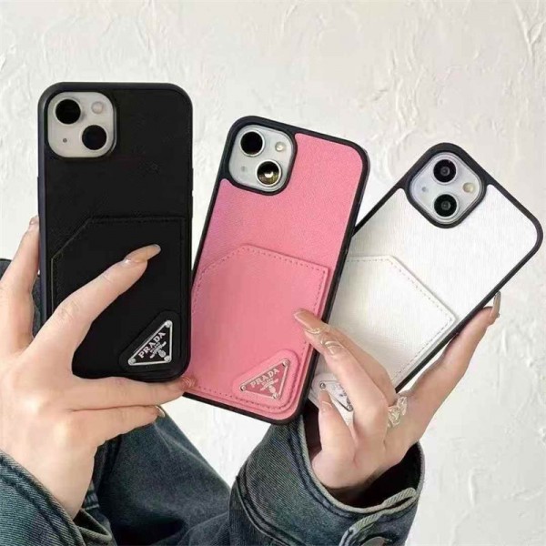Prada プラダブランドiphone 16 17 pro 15 plus 16 pro maxケースハイブランド アイフォン16 plus15 14+ 16 17pro max カバーレディースメンズ激安おしゃれiphone 17 air 16  pro max 15 14 13 12 ケース 手帳型バッグ型iphone 17Pro/16/14 pro/15 pro max 16 plus カバー ストラップ付 カード入れ