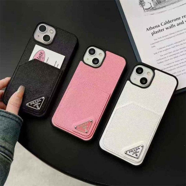 Prada プラダブランドiphone 16 17 pro 15 plus 16 pro maxケースハイブランド アイフォン16 plus15 14+ 16 17pro max カバーレディースメンズ激安おしゃれiphone 17 air 16  pro max 15 14 13 12 ケース 手帳型バッグ型iphone 17Pro/16/14 pro/15 pro max 16 plus カバー ストラップ付 カード入れ