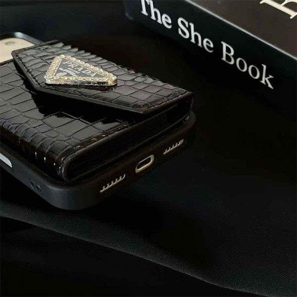 Prada プラダブランドiphone 16 17 pro 15 plus 16 pro maxケースiphone 17Pro/16/14 pro/15 pro max 16 plus カバー ストラップ付 カード入れ韓国風セレブ愛用 iphone 16 15 17 air アイフォン17 16 15 14 13pro maxケース ジャケットスマホケース コピーiphone17 air 16 15 14/13 pro max スマホケース コピー