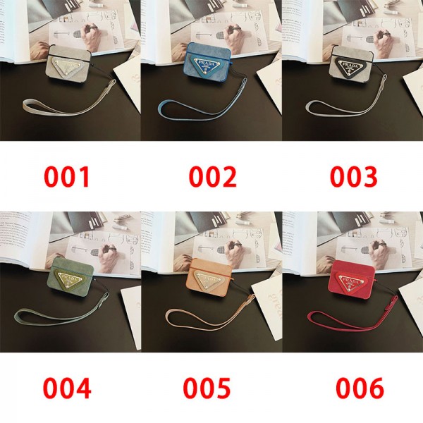 Prada プラダハイブランド  AirPods4 3 pro3 2ケースストラップ airpods4カバー 耐衝撃 エアーポッズ4プロ2ケース 激安 ブランド エアーポッズ4 プロ2 3/2/1ケースブランド AirPods 4/3 Pro2/proケース メンズレディーズ