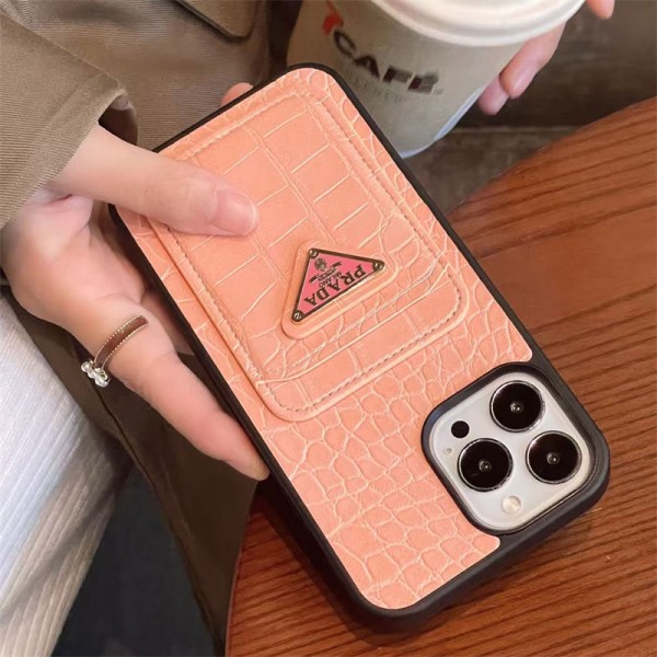 Prada プラダブランドiphone 16 17 pro 15 plus 16 pro maxケースiphone 17Pro/16/14 pro/15 pro max 16 plus カバー ストラップ付 カード入れiphone16 17 pro air 14 15 16 plusケースカバースタンド付きiphone17 air 16 15 14/13 pro max スマホケース コピー