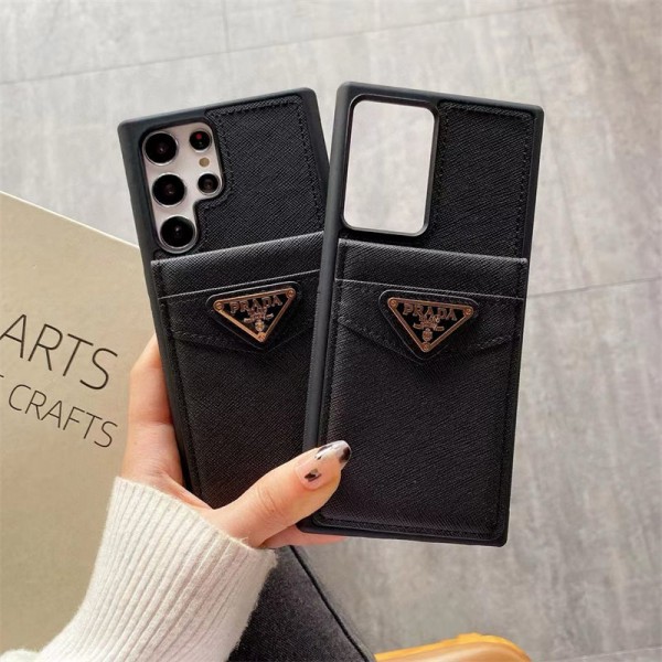 Prada プラダブランドgalaxy s24 s25 ultraケースおしゃれgalaxy s25+ s24 s23 s22 s21 plus ultra サムソンs24 s25 ultraケース 手帳型バッグ型iphone17pro max/16 15/14 pro galaxy s24 ultra s24 plusカバー ストラップ付 カード入れセレブ愛用全機種対応ハイブランドiphone 17pro 16 15 pro maxケース パロディ