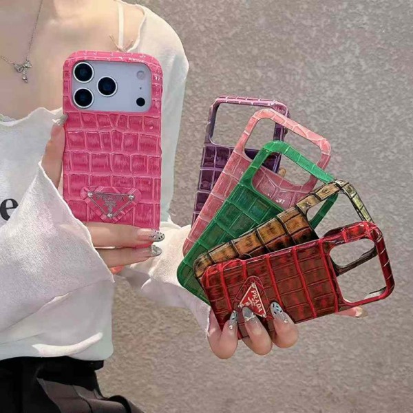 Prada プラダブランドiphone 16 17 pro 15 plus 16 pro maxケースiphone 17Pro/16/14 pro/15 pro max 16 plus カバー ストラップ付 カード入れiphone16 17 pro air 14 15 16 plusケースカバースタンド付きセレブ愛用全機種対応ハイブランドケース パロディ