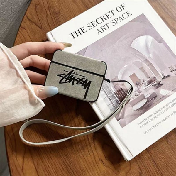 Stussy ステューシーハイブランド  AirPods1/2/3/4 Pro2ケースairpods4カバー 耐衝撃 エアーポッズプロ2ケース エアーポッズ プロ2 4/3/2/1ケースブランド Air Pods 4/3 Pro2/proケース