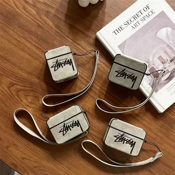 Stussy ステューシーハイブランド  AirPods1/2/3/4 Pro2ケースairpods4カバー 耐衝撃 エアーポッズプロ2ケース エアーポッズ プロ2 4/3/2/1ケースブランド Air Pods 4/3 Pro2/proケース